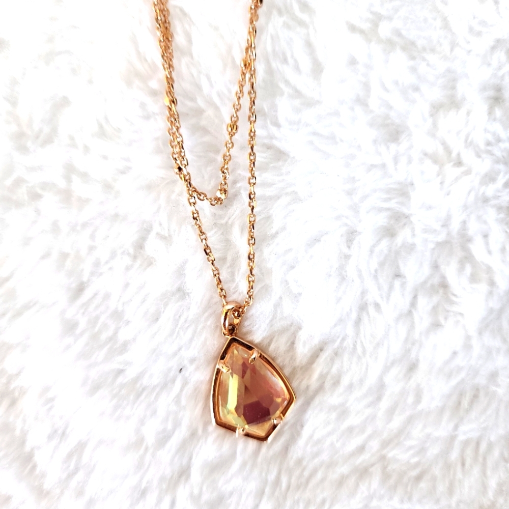 Kendra Scott Cory Mult Strand Necklace, Rose Gold
